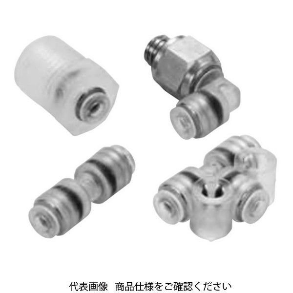 CKD エアファイバ用ワンタッチ継手 クリーンタイプ CG Series CG-L2-M3 1個（直送品）