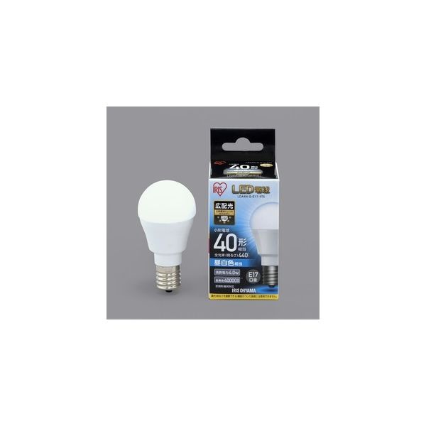 アイリスオーヤマ LED電球 E17 広配光 40形相当 昼白色 LDA4N-G-E17