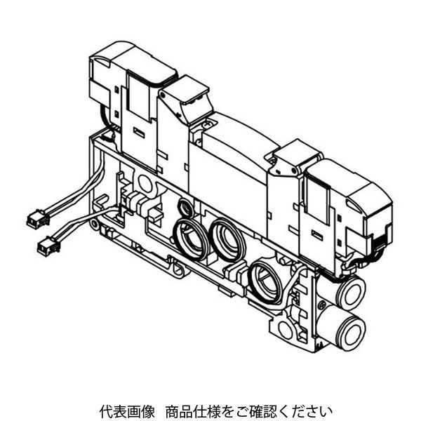 CKD 電磁弁付3ポートバルブブロック 個別配線ブロックマニホールド(ベー N4GB220R-C8-A2N-3 1個（直送品）