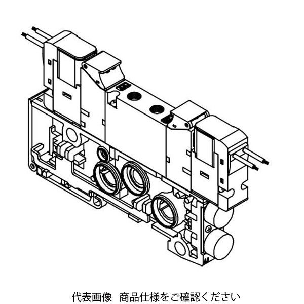 CKD 電磁弁付3ポートバルブブロック N4GD140RーC4ーE20ー3 N4GD140R-C4-E20-3 1個（直送品）