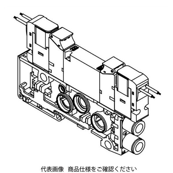 CKD 電磁弁付3ポートバルブブロック N4GE110RーC6ーE0Hー1 N4GE110R-C6-E0H-1 1個（直送品）