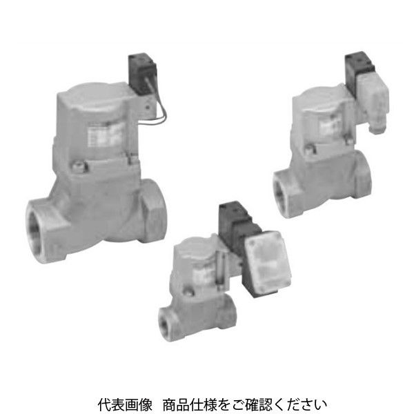 CKD エアオペレイト式2ポート弁 電磁弁搭載形 (シリンダバルブ) SV SVB1A-15A-E2C-AC200V 1台（直送品）
