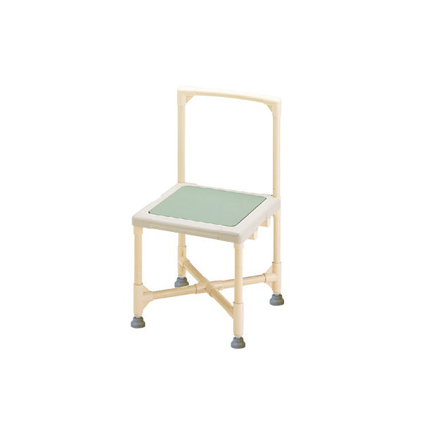 矢崎化工 シャワーいす 背もたれ型 (ターンテーブル無し・アジャスターあり) CAA-0301 1台 7-3961-03（直送品）