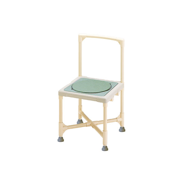 矢崎化工 シャワーいす 背もたれ型 (ターンテーブルあり・アジャスターあり) CAT-0301 1台 7-3961-06（直送品）