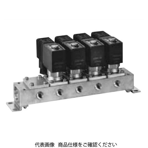 CKD 油用 直動式2ポート電磁弁 マニホールド(ジャスフィットバルブ) GFLB31-5-3-B2CS-3 1個(直送品)