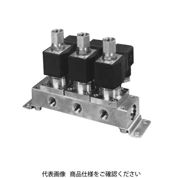CKD 直動式3ポート電磁弁 マニホールド(マルチレックスバルブ) GAG GAG312-1-3-AC200V 1個（直送品）