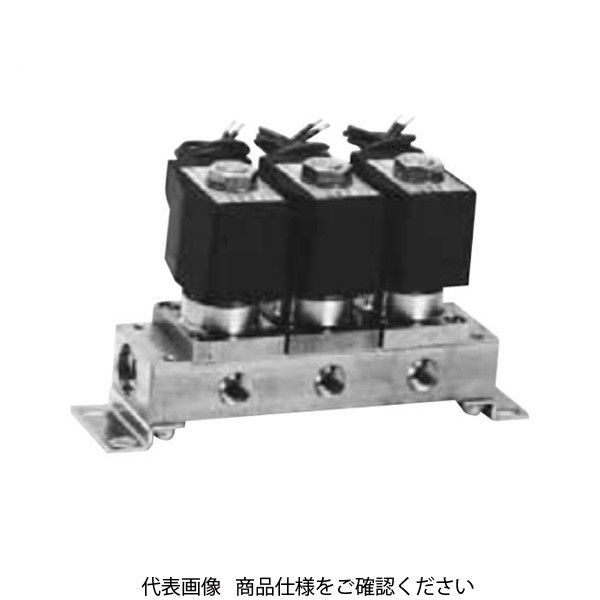 直動式2ポート電磁弁 マニホールド(マルチレックスバルブ) GAB312ー3ー10ー02HーAC100V GAB312-3-10-02H-AC100V(直送品)