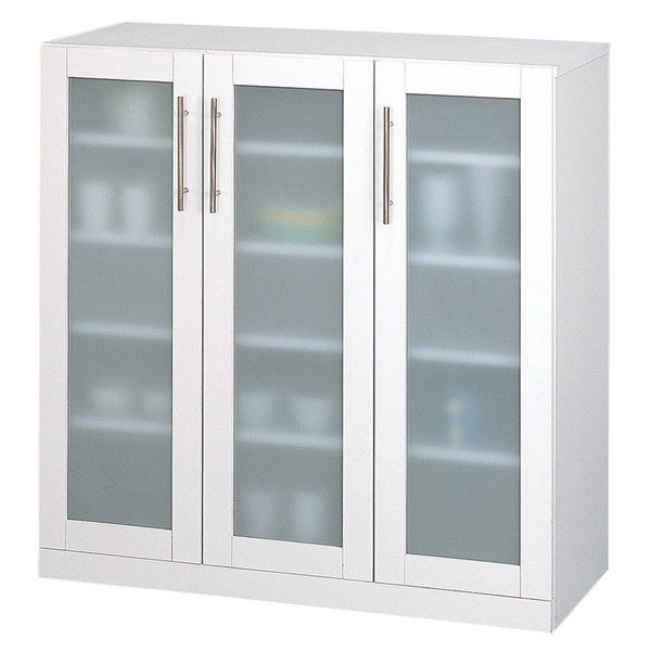 軒先渡し】関家具 カトレア食器棚90-90 奥行380×幅895×高さ900mm