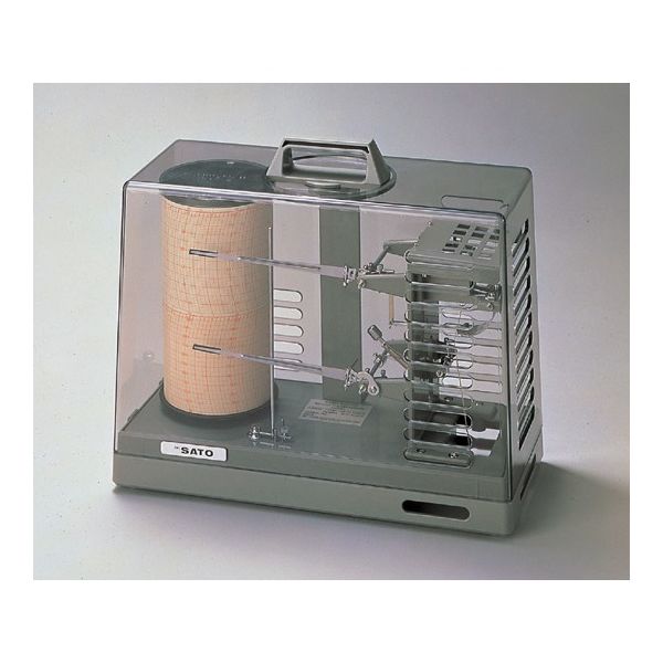 佐藤計量器製作所 温湿度記録計 NSIIーQ 7210ー00(クォーツ式) 校正書類付 62-0850-59 1式（直送品）