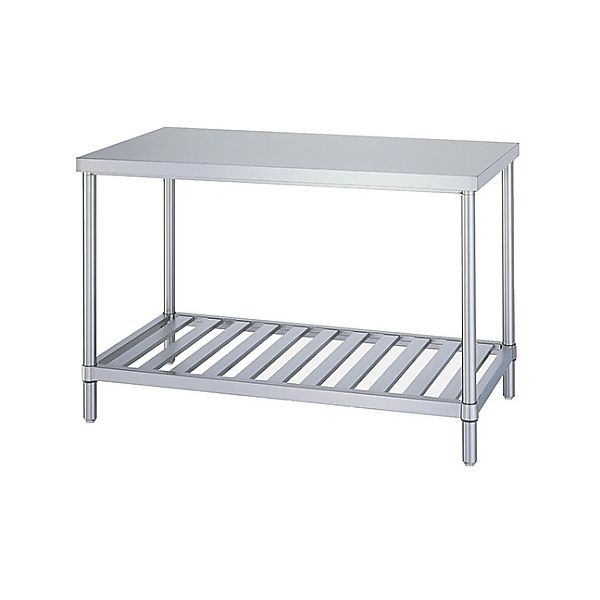 シンコー ステンレス作業台 (SUS304・スノコ棚仕様) 1500×450×800 WSN-15045 1台 61-0008-78（直送品）