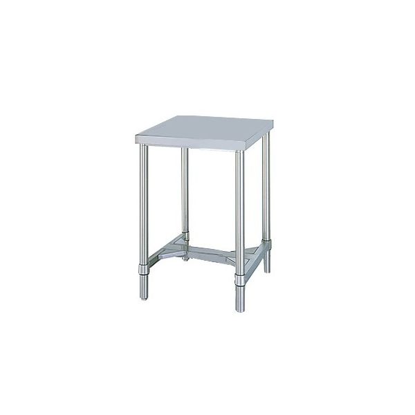 シンコー ステンレス作業台 (SUS430・H枠仕様) 600×600×800 WH-6060 1式(1個) 61-0008-92（直送品）