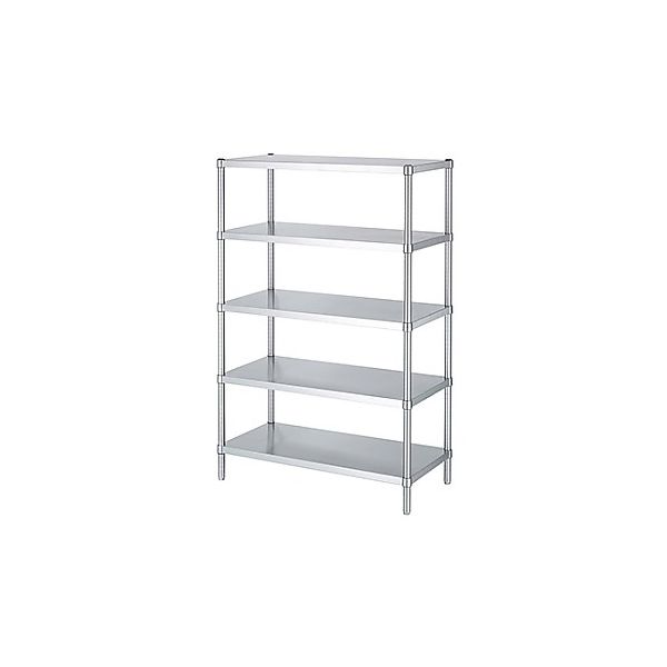 シンコー ステンレスラック (SUS304・ベタ棚5段仕様) 888×738×1800 RBN5-9075 1式(1個)（直送品）