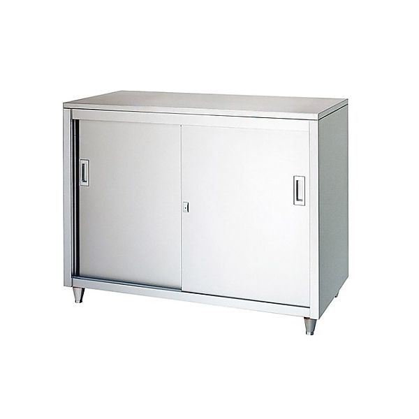 シンコー 保管庫アジャスト付 (SUS430・一段式・ステンレス扉仕様) 1200×450×950 LA-12045 1式(1個)（直送品）