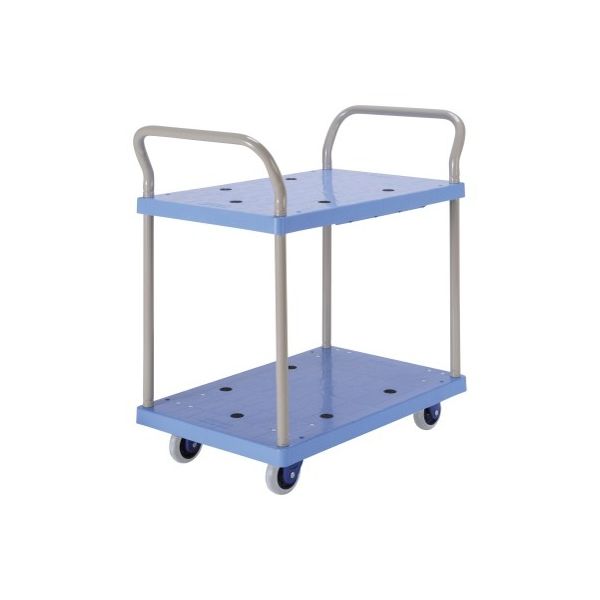 金沢車輌 静音樹脂台車 790×455×860mm (両ハンドル2段) NP-109GS 1個 62-1619-14（直送品）