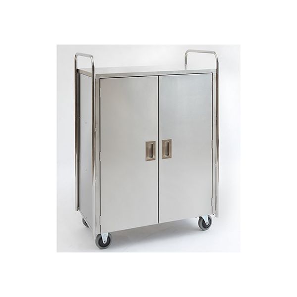 金沢車輌 ドア付ステンレスワゴン 中板2枚 SK-12R 1個 62-1623-14（直送品）