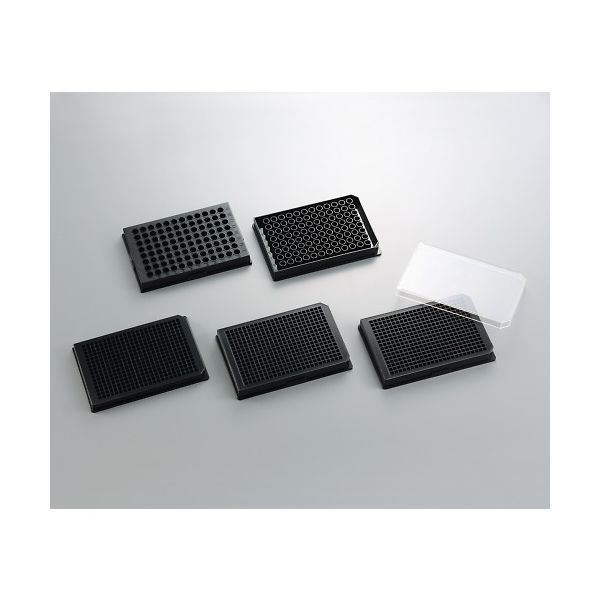 アズワン 黒色マイクロプレート 平底 384well・S型 未滅菌(フタなし) P38F41N 1個(50枚) 3-3321-05（直送品）