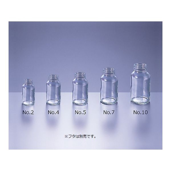 マルエム 軽量規格瓶 (透明) No.4 本体のみ 100本 61-0149-88 1箱(100個)（直送品）