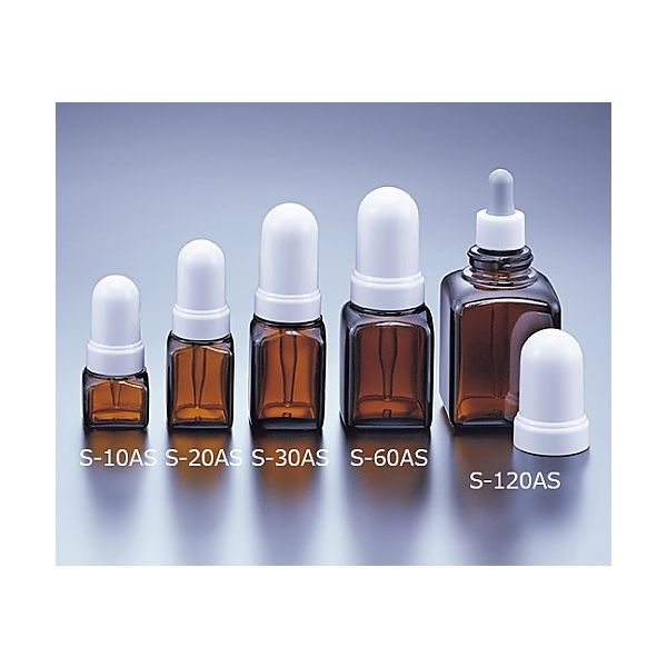 マルエム スポイド瓶 Sー60 褐色ーAS 12本 61-0154-53 1箱(12本)（直送品）