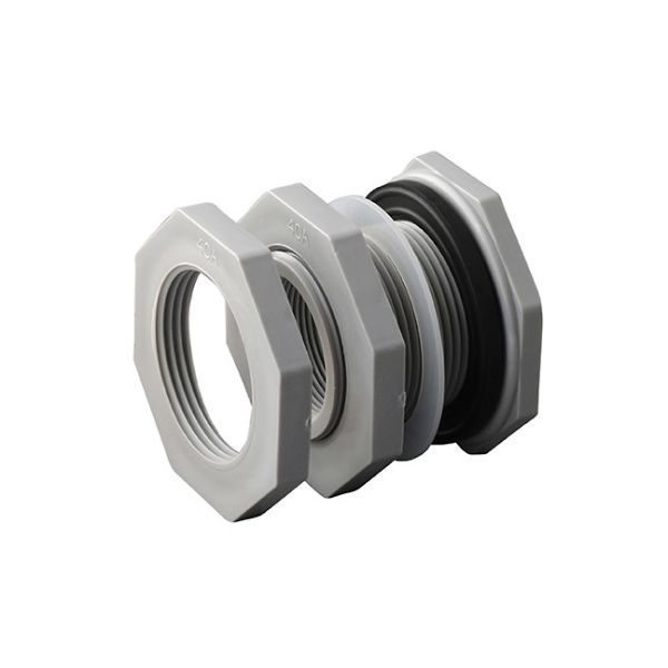 スイコー パイプ接続用フィッティング 1.5インチ FKMパッキン FI(PE)40A-FKM 1個 61-0470-25（直送品）