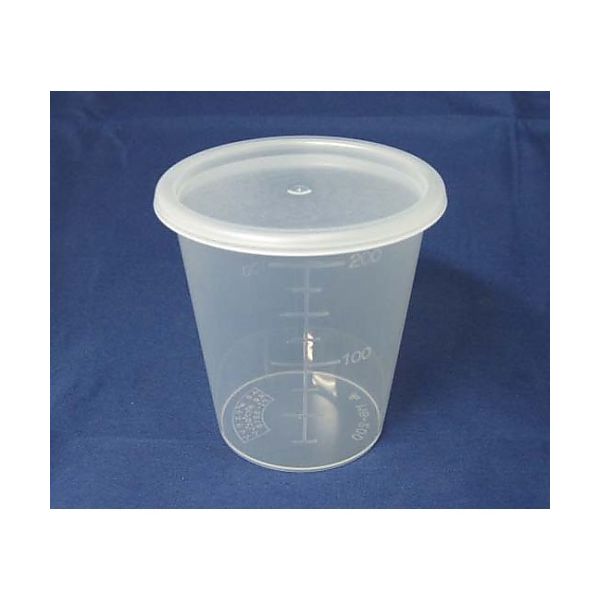 日本メデカルサイエンス メジャーシールカップ 200mL M1-076-01 1パック(50個) 61-3517-97（直送品）