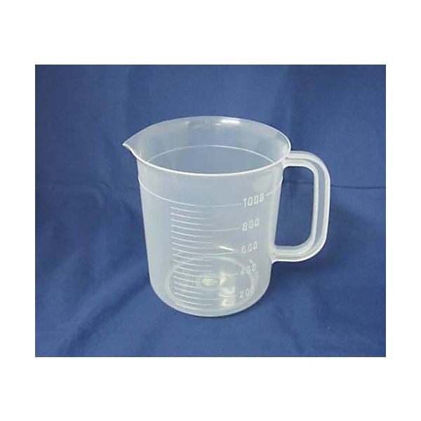 日本メデカルサイエンス PP手付ビーカー 1000mL(Ralic) M4-450-02 1個 61-3518-82（直送品）