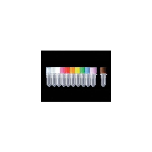 0.5mLコニカル底スクリューキャップチューブ Oリング付きキャップ 6色アソート SCT-050-A-S 1ケース(4000個)（直送品）