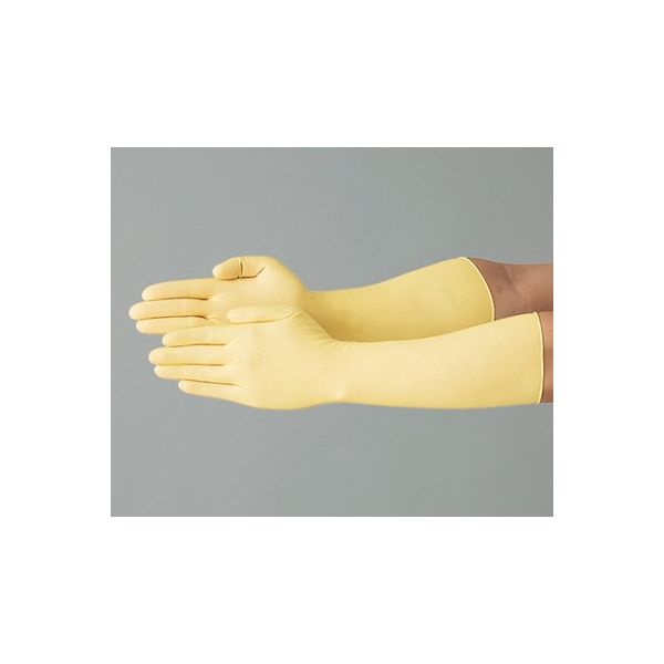 アズワン ラテックススーパーロング手袋M 613-5358M 1箱(1000枚) 61-0078-02（直送品）