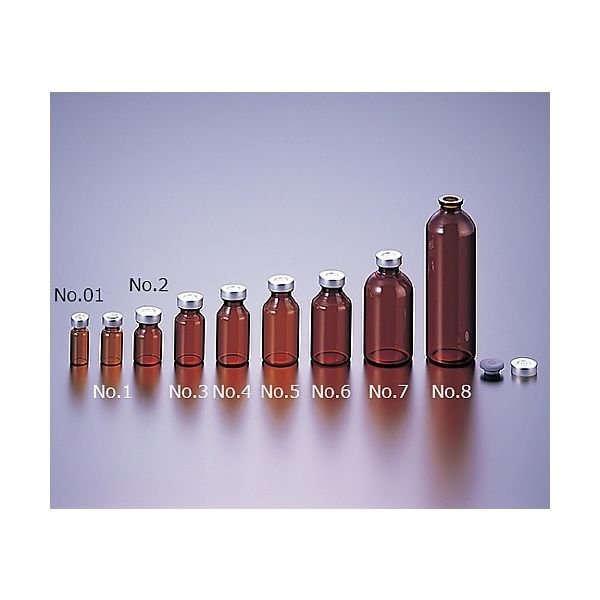 マルエム バイアル瓶No.6 30mL 褐色 本体のみ 50本 61-0148-80 1箱(50本)（直送品）