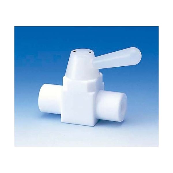 フロン工業 PTFE2方ボールバルブ Rp3/4 オリフィス 15φ F-2001-04 1個 61-4378-35（直送品）