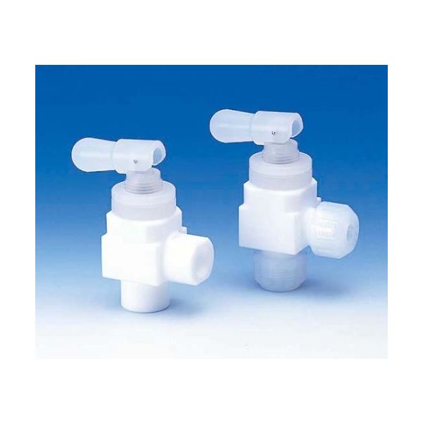 フロン工業 PTFEトグルバルブアングル型 10φ F-2004-03 1個 61-4378-48（直送品）