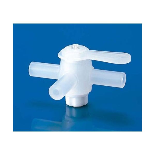 フロン工業 PFA3方バルブ 6φ F-2006-01 1個 61-4378-57（直送品）