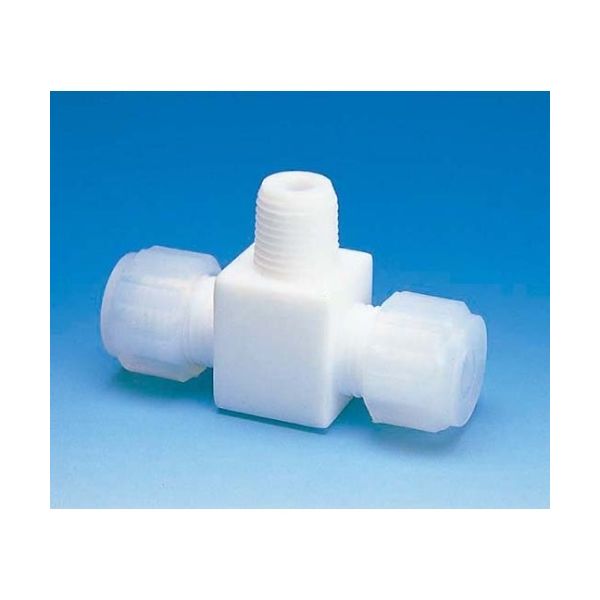 フロン工業 PTFEハーフオスジョイントT型 6φ*R3/8*10φ F-2076-04 1個 61-4381-27（直送品）