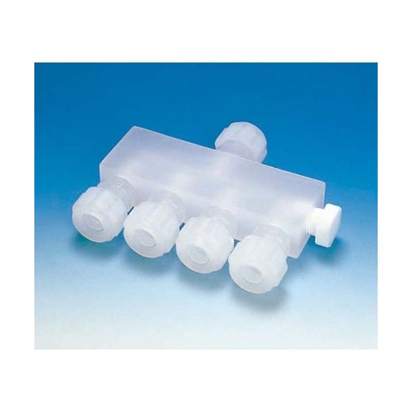 フロン工業 ネオフロン高圧分配ホルダー 12φ一入四配 F-2104-08 1個 61-4383-04（直送品）