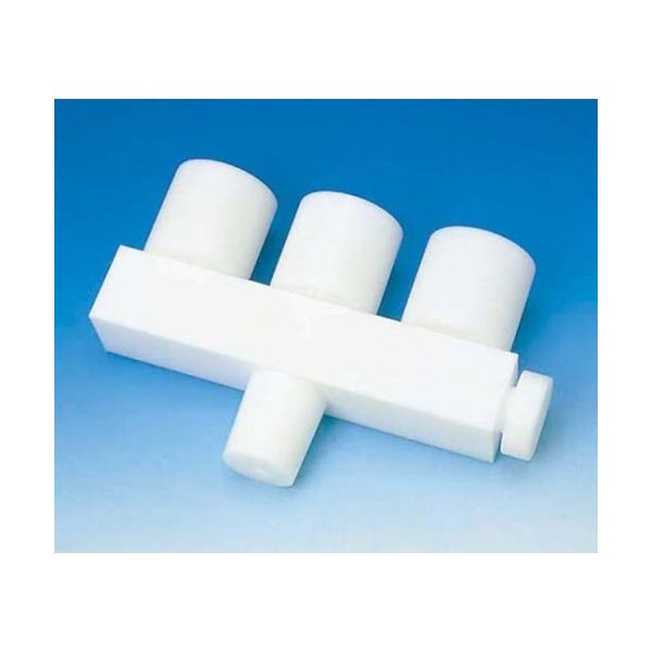 フロン工業 PTFE連結分配三連アダプター 29/32＊29/32 F-2110-04 1個 61-4383-36（直送品）