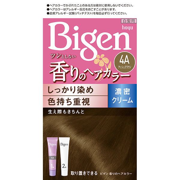 ホーユー ビゲン 香りのヘアカラークリーム4A アッシュBR 730134 1ケース(27個入)（直送品）