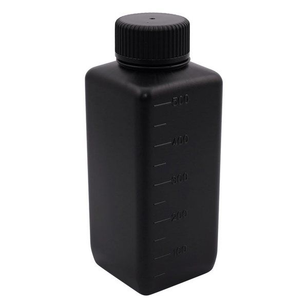 ニッコー・ハンセン Jボトル角型 細口 遮光 500mL 1本 1560ー03 15-6003-55 1本(1個)（直送品） - アスクル