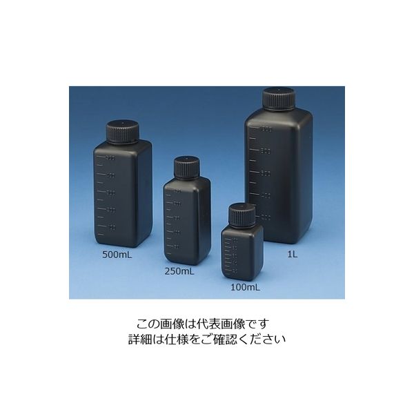 ニッコー・ハンセン Jボトル角型 細口 遮光 500ml 滅菌済 15-6303-55 1ケース(100個)（直送品）