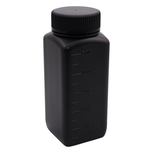 ニッコー・ハンセン Jボトル角型 広口 遮光 500mL 1本 1570ー03 15-7003-55 1本(1個)（直送品）