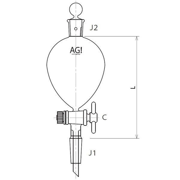 旭製作所 球形摺付分液ロート PTFEコック 1000mL 3718-1000-4L 1個 61-0186-44（直送品）