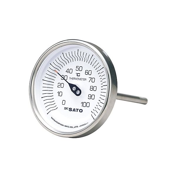 佐藤計量器製作所 バイメタル式温度計 ー30～50℃ 60L BM-T-90S 1個 61-0065-82（直送品）