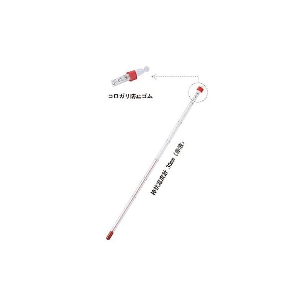 佐藤計量器製作所 赤液棒状温度計 0～+100℃ スライドパック入り 1セット 61-0096-78（直送品）