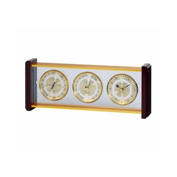 エンペックス気象計 スーパーEX気象計・時計 360×143×55mm 1100g(ギフトボックス) EX-743 1個（直送品）