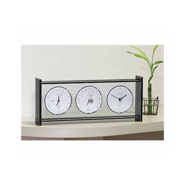 エンペックス気象計 スーパーEXギャラリー気象計・時計 340×144×50mm 1200g(ギフトボックス) EX-793 1個（直送品）