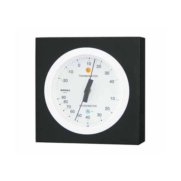 エンペックス気象計 MONO温度/湿度計 88×88×35mm 165g(ギフトボックス) モノトーン(白) MN-4821 1個（直送品）