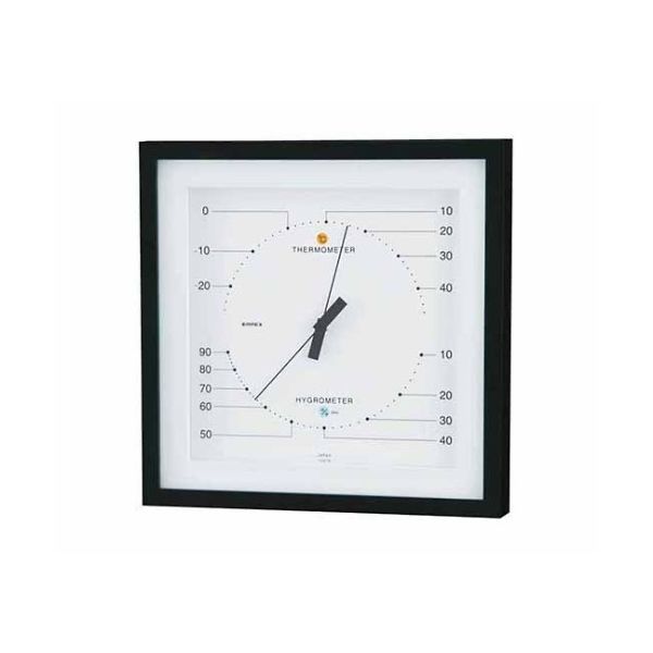 エンペックス気象計 MONO温度/湿度計 160×160×28mm 300g(ギフトボックス) モノトーン(白) MN-4831 1個（直送品）