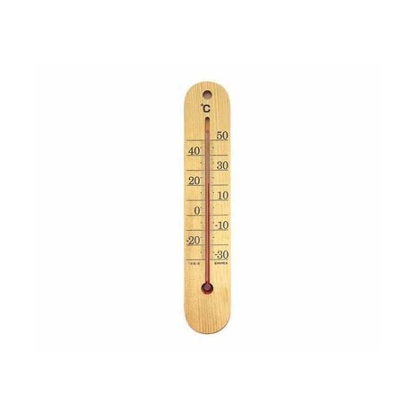 エンペックス気象計（EMPEX） 木製寒暖計 270×48×10mm 80g/約100g（ブリスター） TG-6671 61-6865-42（直送品）