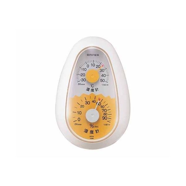 エンペックス気象計 起き上がりこぼし温度・湿度計 100×67×68mm 175g(ブリスター) TM-2321 1個 61-6865-49（直送品）