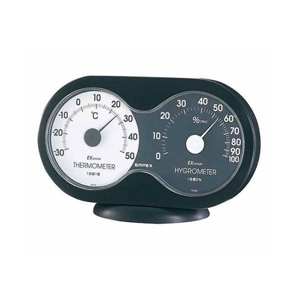 エンペックス気象計 アキュート温・湿度計 94×150×35mm 110g(ブリスター) ブラック TM-2782 1個（直送品）