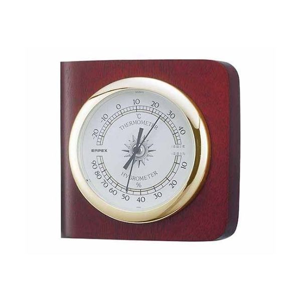 エンペックス気象計 カスタム温・湿度計 130×130×43mm 340g(ギフトボックス) TM-681 1個 61-6866-18（直送品）