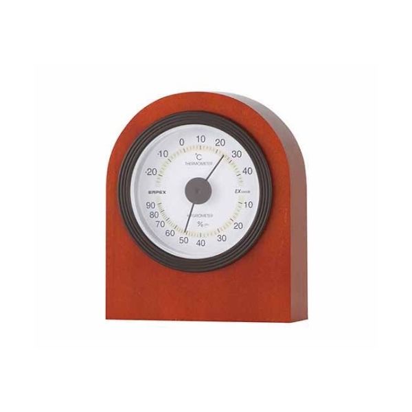 エンペックス気象計 ベルモント温・湿度計 100×88×35mm 175g(ギフトボックス) ウォルナット TM-686 1個（直送品）